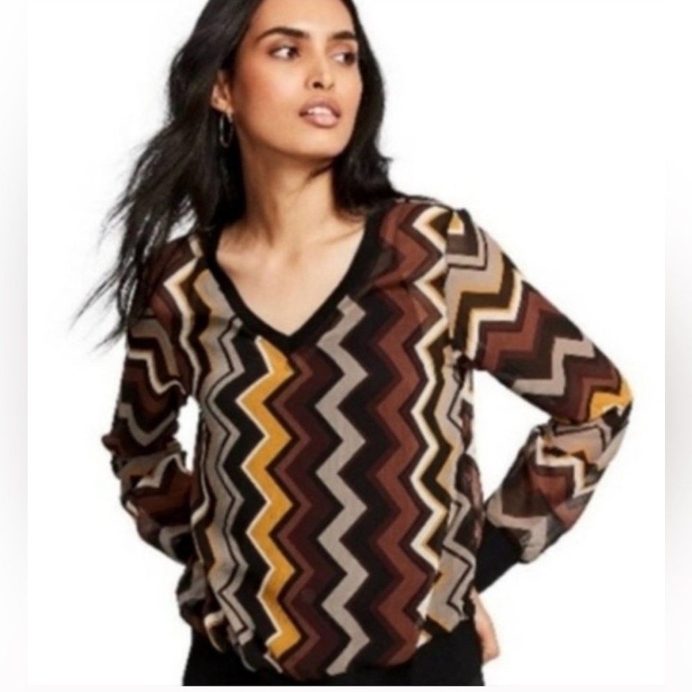NWT MISSONI for Target 20th Anniversary Collection semi-sheer v-neck pullover XS